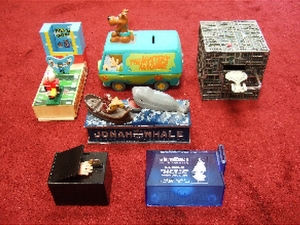 Part of our tzedakah box collection.