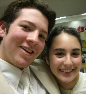 Jonah and Abby backstage "The Secret Garden" (Jan 2007)